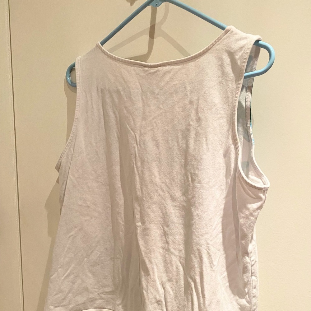Ruby Rd Blue Floral Scoop Neck Tank Top - size xl - Picture 4 of 4